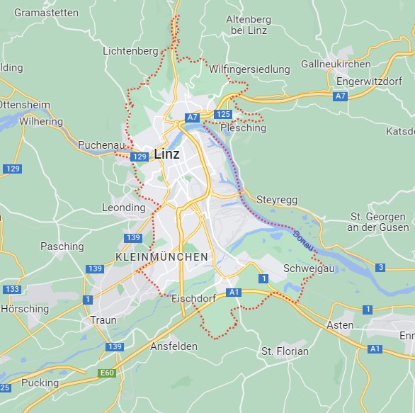 Stadt Linz Karte